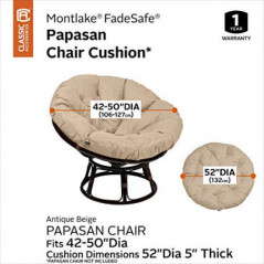 Classic Accessories Montlake Papasan-Kissen, wasserabweisend, 127 cm, Antik-Beige, Outdoor-Papasan-Kissen