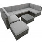 TecTake XXL Polyrattan Lounge, Gartenmöbel Set, Sitzgruppe, Balkon Möbel mit 6 Sitze 1 Tisch 1 Hocker, inkl. Sitzkissen, Gart TecTake XXL Polyrattan Lounge, Gartenmöbel Set, Sitzgruppe, Balkon Möbel mit 6 Sitze 1 Tisch 1 Hocker, inkl. Sitzkissen, Gart