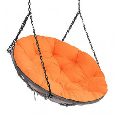 Goodming Ersatzpolster Papasan Drehsessel 360 Grad Drehme Sessel Eiförmige für Terrasse, Rasen, Gartenschaukel, Gartenmöbel,H