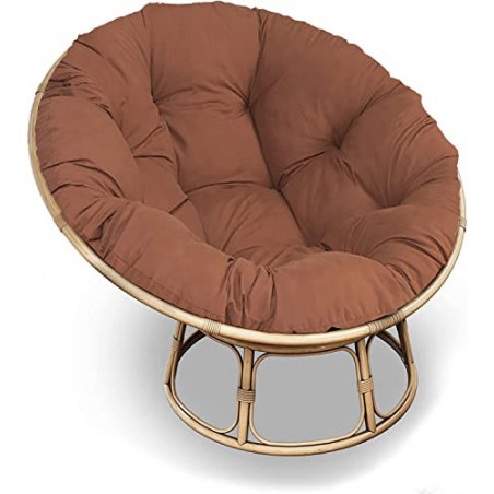 Goodming Ersatzpolster Papasan Gartenstuhlauflagen 360 Grad Drehme Sessel Yoga für Terrasse Rasen Hängesessel Gartensessel Dr