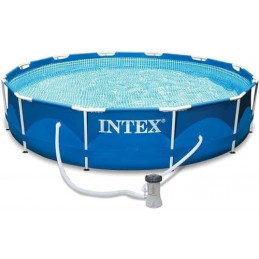 Intex 28202GN Metal Frame Pool - Aufstellpool - Ø 305 x 76 cm,Blau