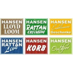 Hansen Korb 4/444/2 Einkaufskorb gesottene Vollweide B48 T33 H25/33