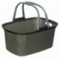 Rival Einkaufskorb Rattan, PP, anthrazit  14 , ca. 48 x 29 x 24 cm - 18 Liter