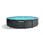 Intex Unisex – Erwachsene Premium Frame Pool Set Prism Greywood Ø 457 x 122 cm, Dunkelgraue Holzoptik Intex Unisex – Erwachsene Premium Frame Pool Set Prism Greywood Ø 457 x 122 cm, Dunkelgraue Holzoptik