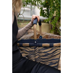 reisenthel carrybag frame sumatra – Stabiler Einkaufskorb mit viel Stauraum und praktischer Innentasche – Elegantes und wasse