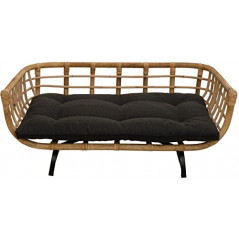 Exklusiver Retro-Design Hundekorb / Hundebett / Tierkorb Haustier Bett Groß aus Rattan mit Kissen / Modernes Bett für Katzen 