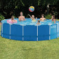 Intex Metal Frame Pool Set - Aufstellpool - Ø 457 x 122 cm - Zubehör enthalten, Grau Intex Metal Frame Pool Set - Aufstellpool - Ø 457 x 122 cm - Zubehör enthalten, Grau