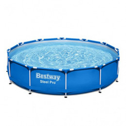 Bestway Steel Pro Frame Pool ohne Pumpe Ø 366 x 76 cm, blau, rund