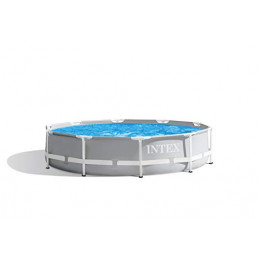 Intex Prism Rondo Ø 305 x 76 cm Frame Pool Set, Hellgrau