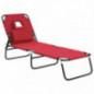 Tidyard Sonnenliege Klappbar Gartenliege Liege mit Kopfkissen Strandliege Relaxliege Freizeitliege Liegestuhl 189 x 56 x 83 c Tidyard Sonnenliege Klappbar Gartenliege Liege mit Kopfkissen Strandliege Relaxliege Freizeitliege Liegestuhl 189 x 56 x 83 c