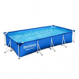 Bestway Steel Pro Frame Pool ohne Pumpe 400 x 211 x 81 cm , blau, eckig