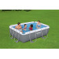 Bestway Power Steel Frame Pool Set mit Filterpumpe 282 x 196 x 84 cm, grau, eckig Bestway Power Steel Frame Pool Set mit Filterpumpe 282 x 196 x 84 cm, grau, eckig