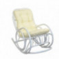 Yiibcio Sessel Freizeit Sofa Stühle Rattansessel Rattan-Schaukelstuhl Weiß Inkl. Kissen Auflage Schwingstuhl Schaukelsessel S Yiibcio Sessel Freizeit Sofa Stühle Rattansessel Rattan-Schaukelstuhl Weiß Inkl. Kissen Auflage Schwingstuhl Schaukelsessel S
