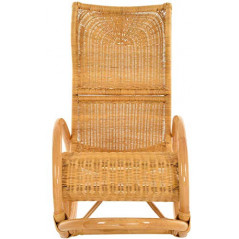 Relaxsessel Schaukelstuhl Luxor aus Rattan in der Farbe Honig/Schaukelsessel modern
