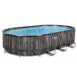 Bestway Power Steel Frame Pool Komplett-Set mit Filterpumpe 610 x 366 x 122 cm , Holz-Optik Mooreiche , oval Bestway Power Steel Frame Pool Komplett-Set mit Filterpumpe 610 x 366 x 122 cm , Holz-Optik Mooreiche , oval