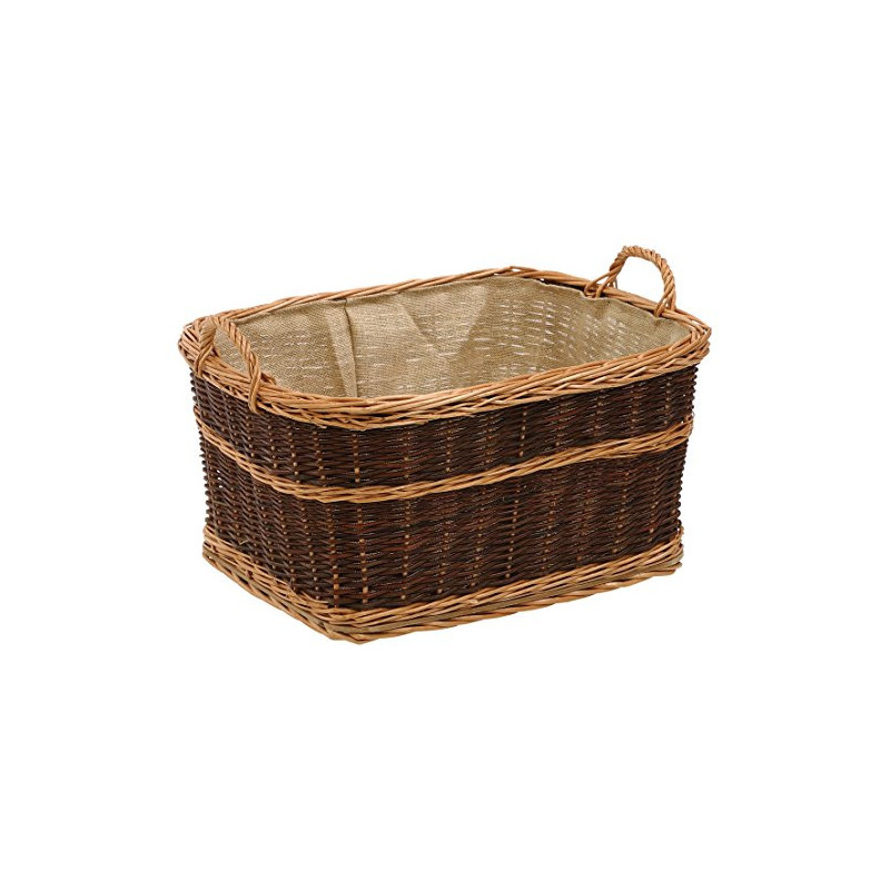 Dehner Weidenkorb mit Jute, ca. 60 x 47 x 40 cm, Weide, dunkelbraun Dehner Weidenkorb mit Jute, ca. 60 x 47 x 40 cm, Weide, dunkelbraun