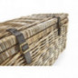 Kobolo Truhe Korbtruhe Sitztruhe - Rattan - grau - mit Textil - 70x45x40 cm