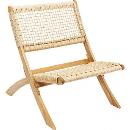 Kare Design Klappsessel Copacabana, Klapptsuhl Rattan, brauner Sessel mit Klappfunktion, modernes Rattangeflecht, Outdoorgeei