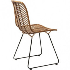 Kare Design Stuhl Ko Lanta Natur, leicht, Rattan Design, Esszimmerstuhl, hellbraun, 86x45x55cm