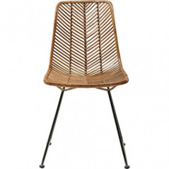 Kare Design Stuhl Ko Lanta Natur, leicht, Rattan Design, Esszimmerstuhl, hellbraun, 86x45x55cm