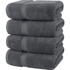 Utopia Towels - 4er-Pack Badetücher Set Premium 100% ringgesponnene Baumwolle 69 x 137 cm Handtücher, sehr saugfähig, weiches