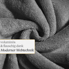 Liebenstein® Premium Saunahandtuch - in anthrazit - 70x200 cm - aus feinster Baumwolle mit 625 g/m² - außergewöhnlich weich u