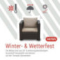 Keter – Loungesessel Rattan-Optik in Anthrazit inkl. passendem Sitz- & Rückenkissen in Capuccino - Rattansessel für Balkon, G Keter – Loungesessel Rattan-Optik in Anthrazit inkl. passendem Sitz- & Rückenkissen in Capuccino - Rattansessel für Balkon, G