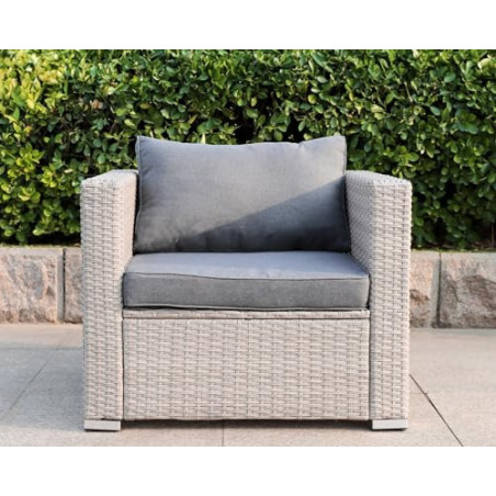 Premium Lounge Sessel Polyrattan Sofa Gartenmöbel Rattansessel 85 x 75 x 65 cm  BxTxH 