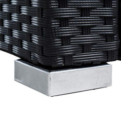 ESTEXO Polyrattan Gartensessel Loungesessel Rattan Lounge Sessel Gartenstuhl Stuhl  Schwarz 