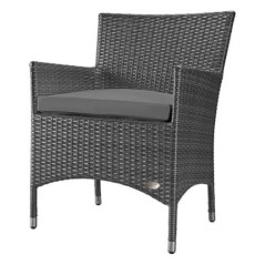 RS Trade® Exclusive Trento Polyrattan Gartenstuhl handgeflochten mit verstärktem Alu-Rahmen, bis zu 200 kg belastbar, Ratta
