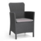 Jardin Allibert Dining Sessel Miami anthrazit - Rattanoptik, wetterfest, Garten