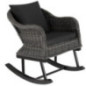 tectake® Poly Rattan Outdoor Schaukelstuhl Garten, Schaukelsessel, als Gartenstuhl, Schaukelliege, Lounge Möbel Outdoor für T