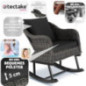tectake® Poly Rattan Outdoor Schaukelstuhl Garten, Schaukelsessel, als Gartenstuhl, Schaukelliege, Lounge Möbel Outdoor für T