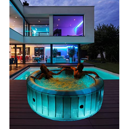 MSpa aufblasbarer Whirlpool 2023 Starry NEU C-ST063 | Indoor Outdoor Pool | XXL 6 Pers. UVC | LED | 138 Düsen | bis 40°C | TÜ