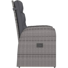 Hommdiy Rattan Liegestuhl Garten Liegestuhl mit Auflage Gartenstuhl Relaxstuhl Sessel Sonnenliege Hochlehner Stuhl Gartensess
