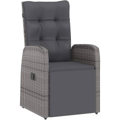 Hommdiy Rattan Liegestuhl Garten Liegestuhl mit Auflage Gartenstuhl Relaxstuhl Sessel Sonnenliege Hochlehner Stuhl Gartensess