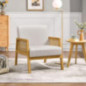 Yaheetech Armlehnensessel Loungesessel mit Polsterung bequemer Polstersessel mit Armlehnen aus Rattan Einzelsofa für Wohnzimm Yaheetech Armlehnensessel Loungesessel mit Polsterung bequemer Polstersessel mit Armlehnen aus Rattan Einzelsofa für Wohnzimm