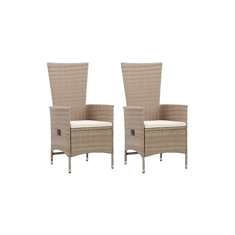 vidaXL 2X Gartenstuhl mit Auflagen Gartensessel Stuhl Sessel Hochlehner Rattansessel Gartenmöbel Rattanstuhl Stühle Poly Ratt vidaXL 2X Gartenstuhl mit Auflagen Gartensessel Stuhl Sessel Hochlehner Rattansessel Gartenmöbel Rattanstuhl Stühle Poly Ratt