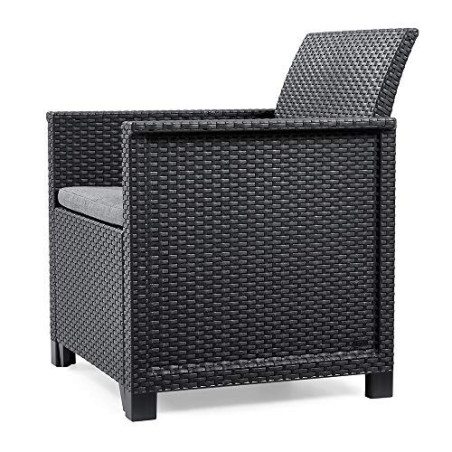 Koll Living Garden Sessel, 2 Stück, 65 x 74 x 63 cm  B x H x T  - naturgetreue Rattanoptik - mit ergonomisch geformten Rücken