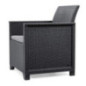 Koll Living Garden Sessel, 2 Stück, 65 x 74 x 63 cm  B x H x T  - naturgetreue Rattanoptik - mit ergonomisch geformten Rücken