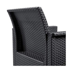 Koll Living Garden Sessel, 2 Stück, 65 x 74 x 63 cm  B x H x T  - naturgetreue Rattanoptik - mit ergonomisch geformten Rücken