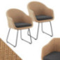 Juskys Rattan Korbsessel Cody 2er Set mit Kissen - Indoor & Outdoor Rattanstühle - Korbstuhl bis 100 kg belastbar - Korbstühl Juskys Rattan Korbsessel Cody 2er Set mit Kissen - Indoor & Outdoor Rattanstühle - Korbstuhl bis 100 kg belastbar - Korbstühl