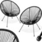 tectake® 2er Set Stuhl Acapulco Design, Gartenstuhl, Gartenstühle im Retro Design, Indoor und Outdoor Sessel für Garten, Wint tectake® 2er Set Stuhl Acapulco Design, Gartenstuhl, Gartenstühle im Retro Design, Indoor und Outdoor Sessel für Garten, Wint