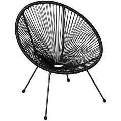 tectake® 2er Set Stuhl Acapulco Design, Gartenstuhl, Gartenstühle im Retro Design, Indoor und Outdoor Sessel für Garten, Wint