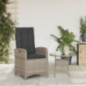 vidaXL Gartensessel mit Kissen, Gartenstuhl mit Verstellbarer Rückenlehne, Liegestuhl mit Stahlrahmen, Sessel Stuhl Relaxsess