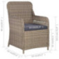 vidaXL 2X Gartensessel Poly Rattan Gartenstuhl Sessel Stuhl Stühle Gartenmöbel vidaXL 2X Gartensessel Poly Rattan Gartenstuhl Sessel Stuhl Stühle Gartenmöbel
