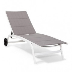 blumfeldt Sonnenliege, Gartenliege mit Verstellbarer Rückenlehne, Liegestuhl mit Rahmen aus Aluminium, Lounger mit wasserfest
