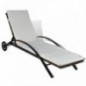 vidaXL Sonnenliege mit Polster Rollen Gartenliege Liege Gartenmöbel Relaxliege Strandliege Liegestuhl Freizeitliege Poly Ratt vidaXL Sonnenliege mit Polster Rollen Gartenliege Liege Gartenmöbel Relaxliege Strandliege Liegestuhl Freizeitliege Poly Ratt