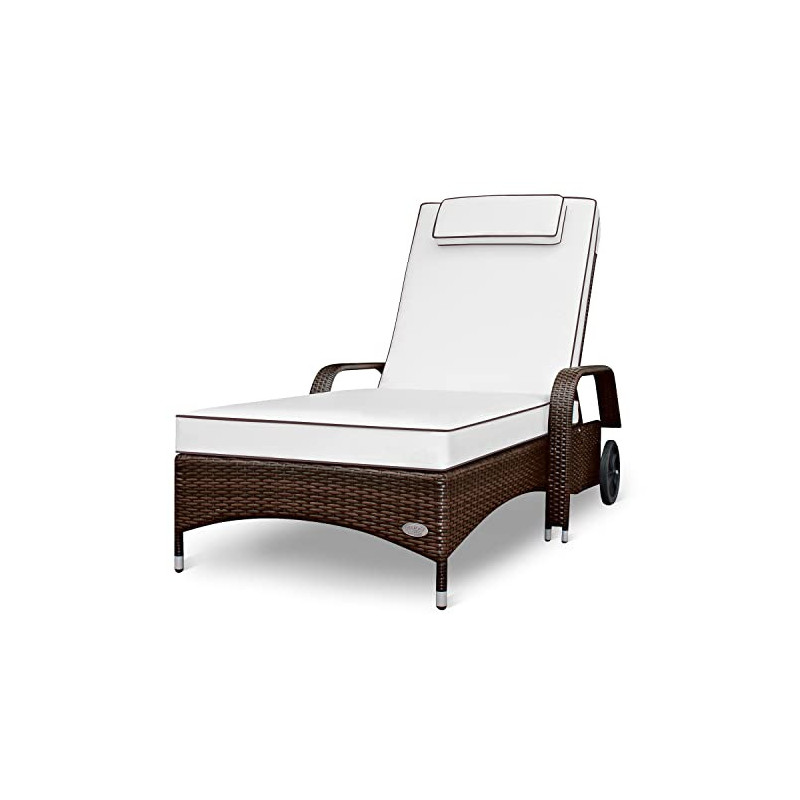 RS Trade Sonnenliege Imola Java Braun - Outdoor Liege mit beständigem Poly-Rattan-Geflecht - verstellbare Rückenlehne & breit RS Trade Sonnenliege Imola Java Braun - Outdoor Liege mit beständigem Poly-Rattan-Geflecht - verstellbare Rückenlehne & breit