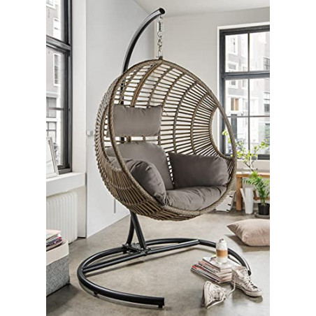 Destiny Coco Deluxe II Hängesessel Polyrattan Hängekorb Hängestuhl